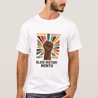 Black History Moth Unity & Justice T-shirt