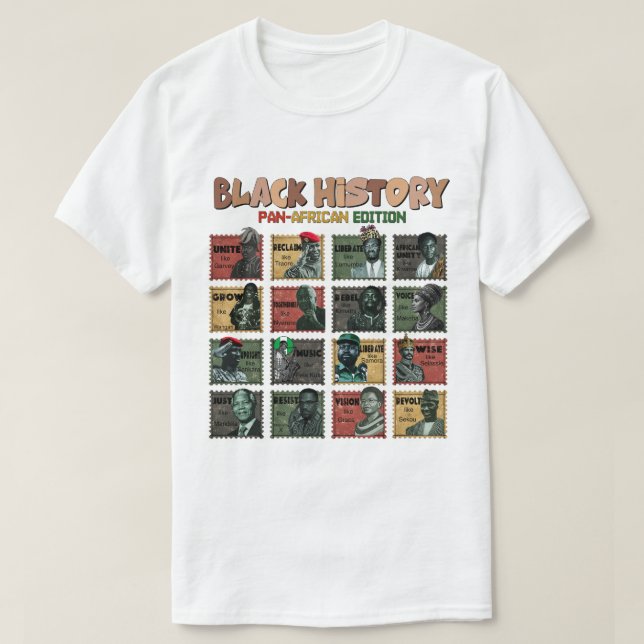 Black History Pan-African Revolutionary T-Shirt  (Design devant)
