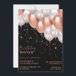 Black invitations de 15e anniversaire Rose or rose<br><div class="desc">Black invitations de 15e anniversaire Rose or rose</div>