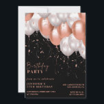 Black invitations de 17e anniversaire Rose or rose<br><div class="desc">Black invitations de 17e anniversaire Rose or rose</div>