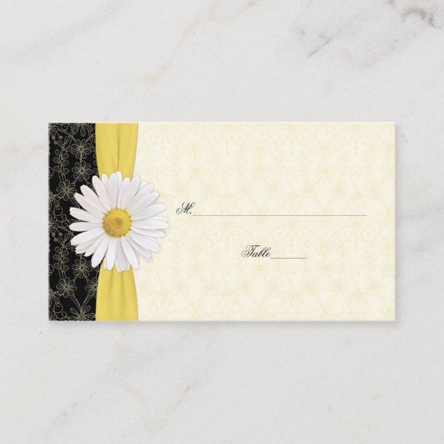 Black Ivory Gold Blanc Mariage de marguerite Carte (Devant)