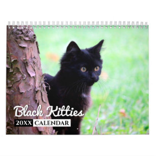 Black Kitties 2022 Calendrier de mur photo