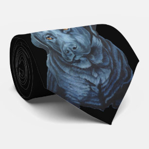 Black Lab Cravate Stylisme Blue Dog Art Neckties