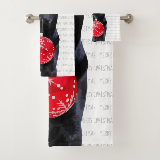 Black Lab Joyeux Noël - adorable chien du Labrador (En situation)