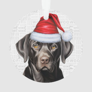 Black Labrador avec nom et photo Noël