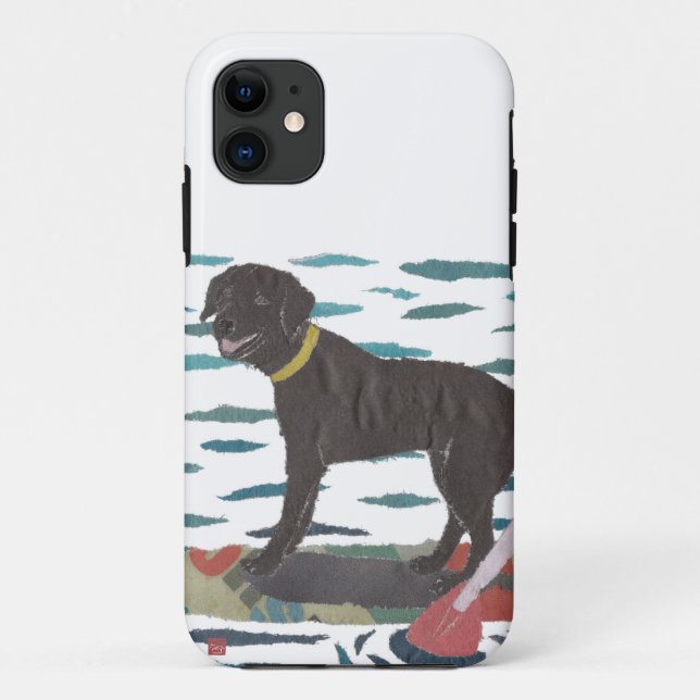 Black Labrador, Coque de chiens de plage-coque iph (Dos)