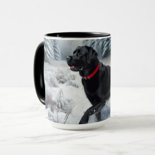 Black Labrador Retriever Chien dans la tasse de ca