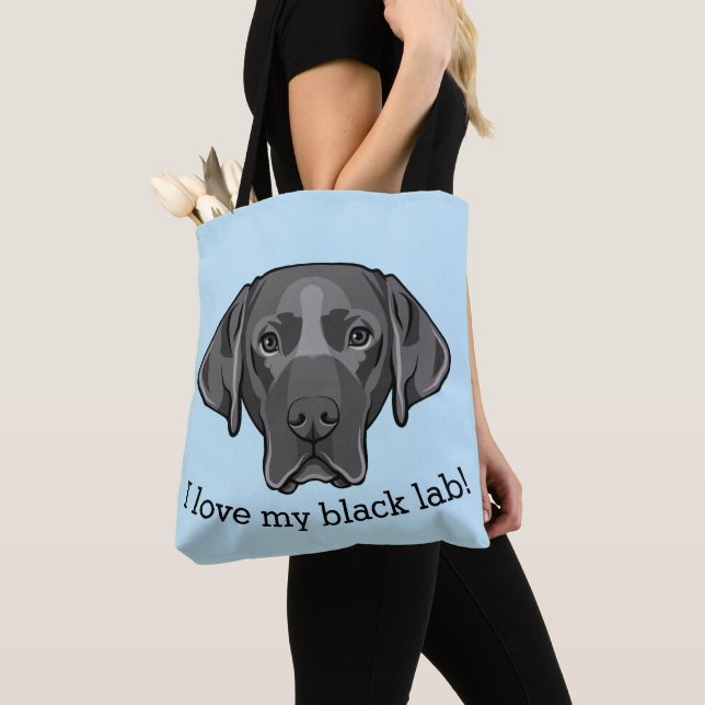 Black Labrador Retriever Chien Design Sac fourre-t (De près)