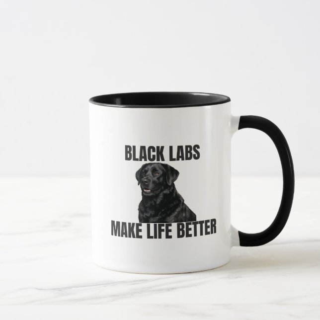 Black Labs Make Life Better – Coffee Mug (Droite)
