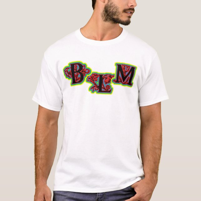 Black Lives Matt avec fleurs T-shirt (Devant)