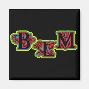 Black Lives Matt w fleurs aimant