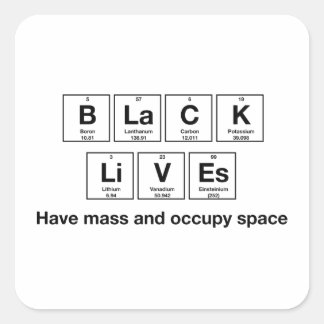 Black Lives - Symboles chimiques Stickers brillant