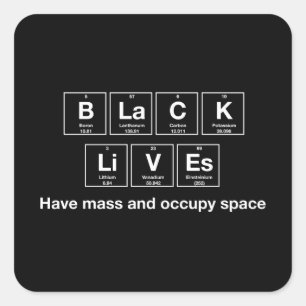 Black Lives - Symboles chimiques Stickers brillant