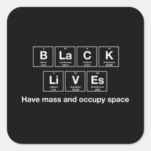 Black Lives - Symboles chimiques Stickers brillant
