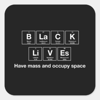 Black Lives - Symboles chimiques Stickers brillant