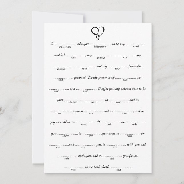 Black Love Coeur Mariage Libs Jeu (Devant)