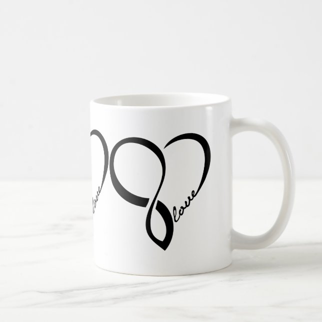 Black Love Hearts Mug (Droite)