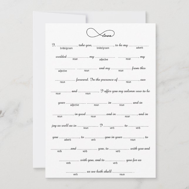 Black Love Infinity Mariage Libs Jeu (Devant)