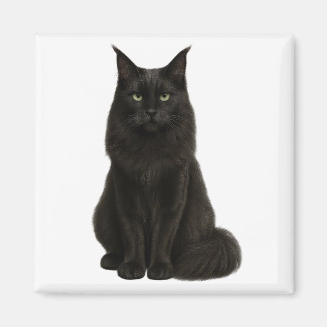 Black Maine Coon Magnet (Devant)