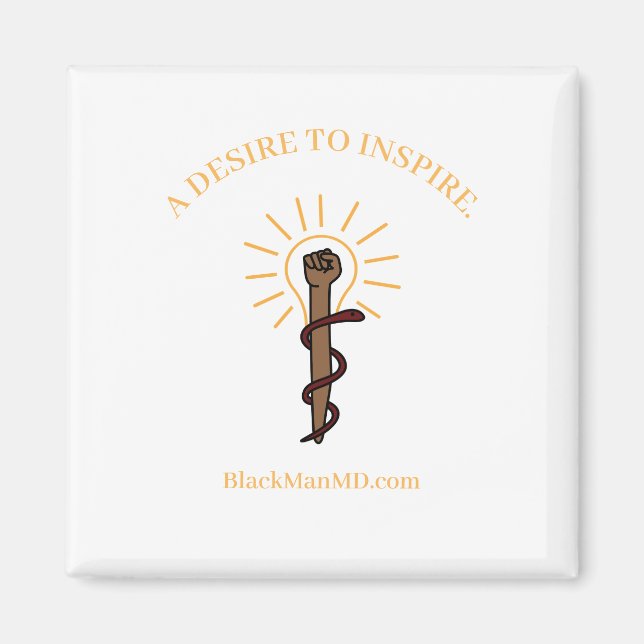 Black Man, M.D. Magnet Carré (Devant)