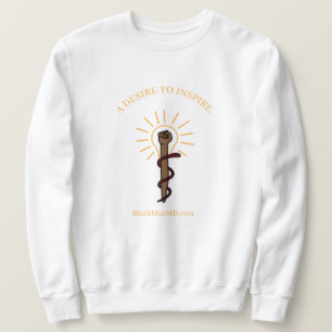 Black Man, M.D. Sweatshirt blanc Unisex