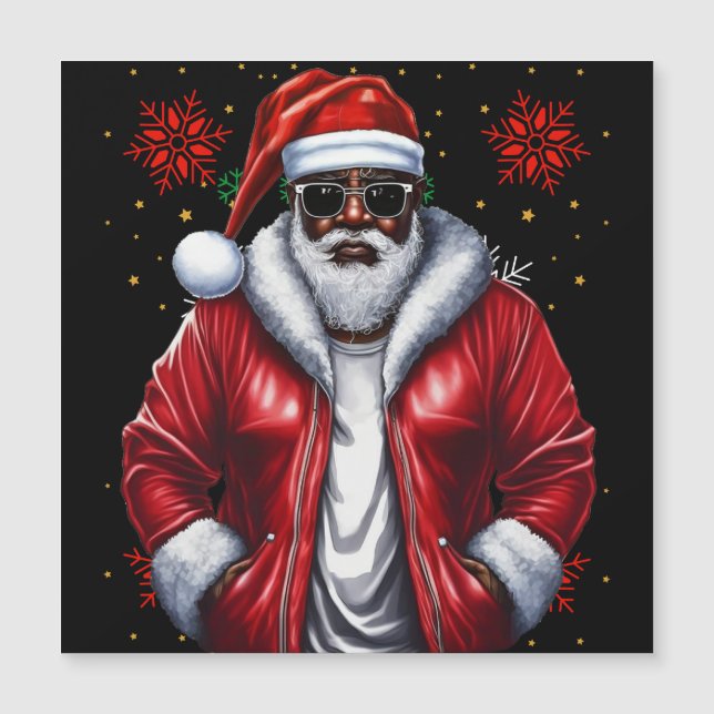 Black Man Melanin Noël Noël Noël Noël Claus vilain (Devant)