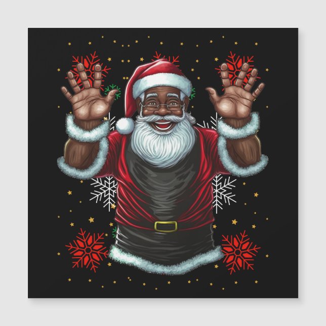 Black Man Melanin Noël Noël Noël Noël Claus vilain (Devant)