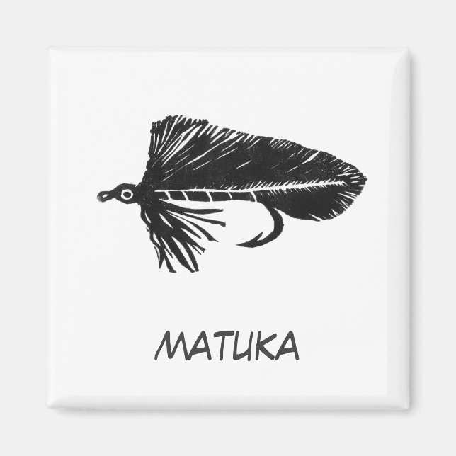 "Black Matuka" Flyfish Art Magnet (Devant)