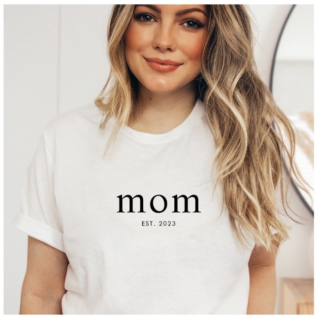 Black Modern Established Mom T-Shirt (Créateur téléchargé)