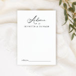 Black Modern Script Simple Mariage Couple Conseil<br><div class="desc">Black Modern Simple Conseil pour le nouveau couple. Design moderne simpliste. Voir la collection complète dans notre magasin.</div>