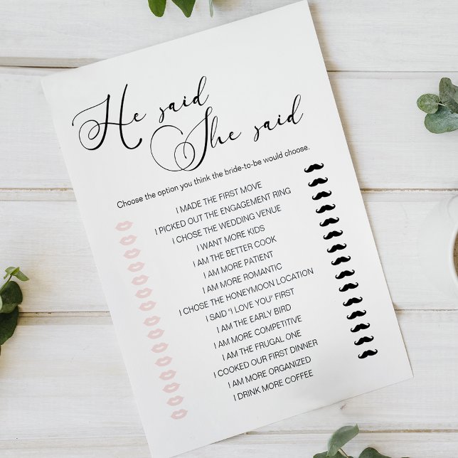 Black Modern Simple Script Jeu Il A Dit Qu'Elle A  (Créateur téléchargé)