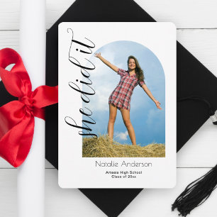 Black moderne Elle l'a fait Arch Photo Invitation