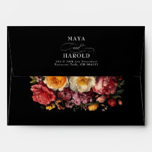 Black Moody Floral Baroque Hollandais Art Mariage