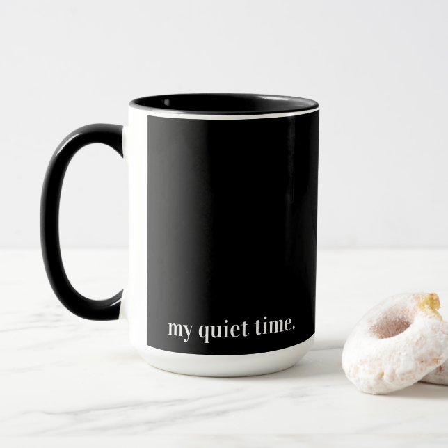 Black Mug Mon temps tranquille (Avec donut)