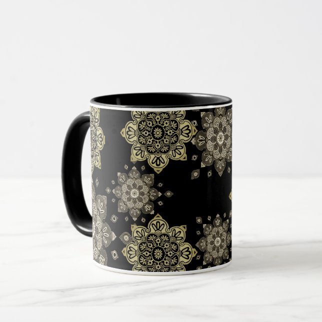 Black Mug with gold Medallions (Devant gauche)