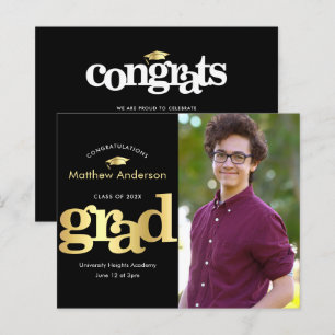 Black or budget photo audacieuse invitation de gra