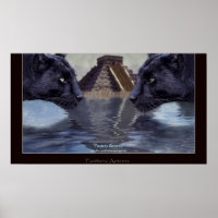 BLACK PANTHER & CHICHEN ITZA Art Poster