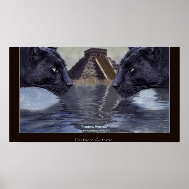 BLACK PANTHER & CHICHEN ITZA Art Poster (Devant)