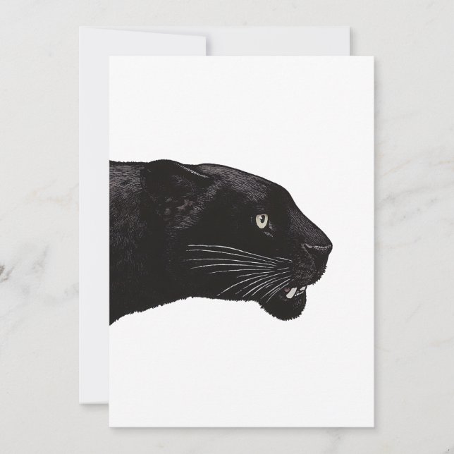 Black Panther par Toshi Yoshida Invitation (Devant)