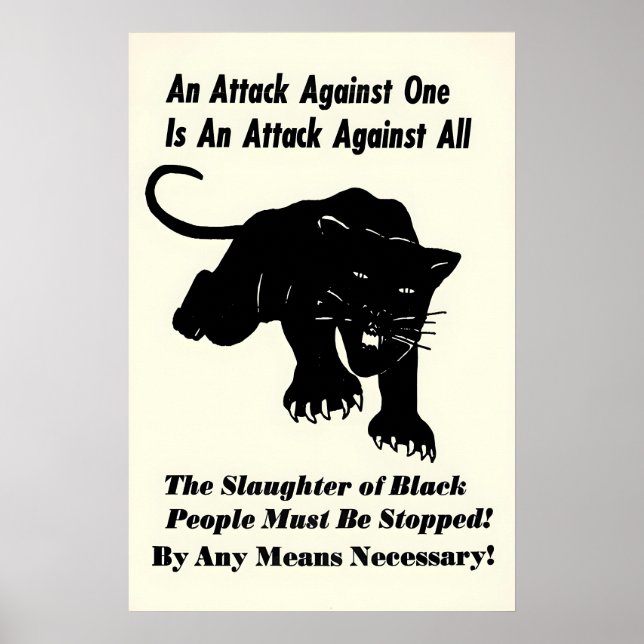 Black Panther Poster 'An Attack Against One Is An (Devant)