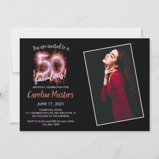 Black Pink 50 et toujours Fabulous 50th Birthday P (Devant)