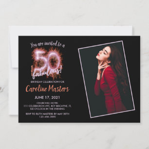 Black Pink 50 et toujours Fabulous 50th Birthday P