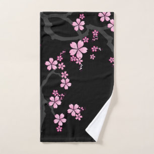Black Pink Sakura design japonais ::