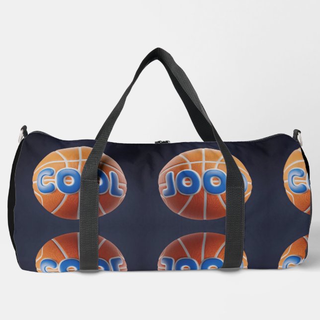 Black Print Cut Sew Grand Duffin Sac (Recto)