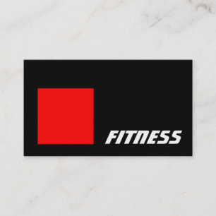Black Red Stripe Fitness Carte de visite sportif