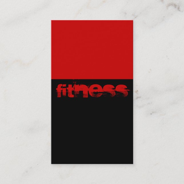 Black Red Stripes Fitness Carte de visite Sport (Devant)