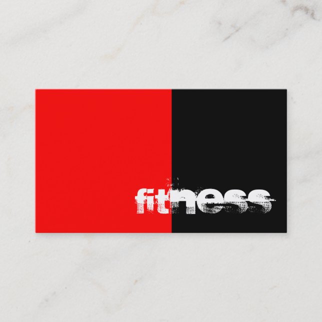 Black Red Stripes Fitness Carte de visite Sport (Devant)