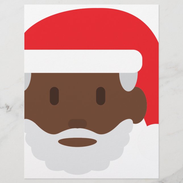 black santa claus emoji (Devant)
