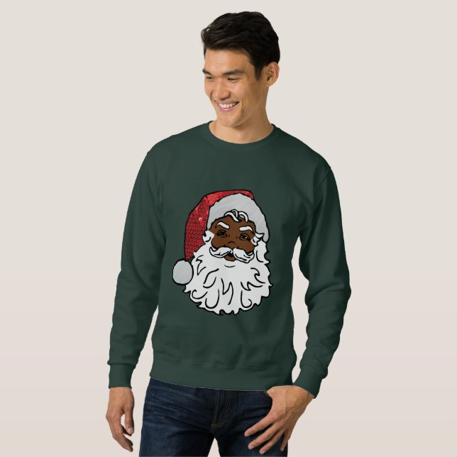 black santa claus sweatshirt (Devant entier)