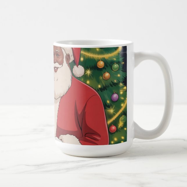 Black Santa & Mrs. Claus Christmas Mug (Droite)